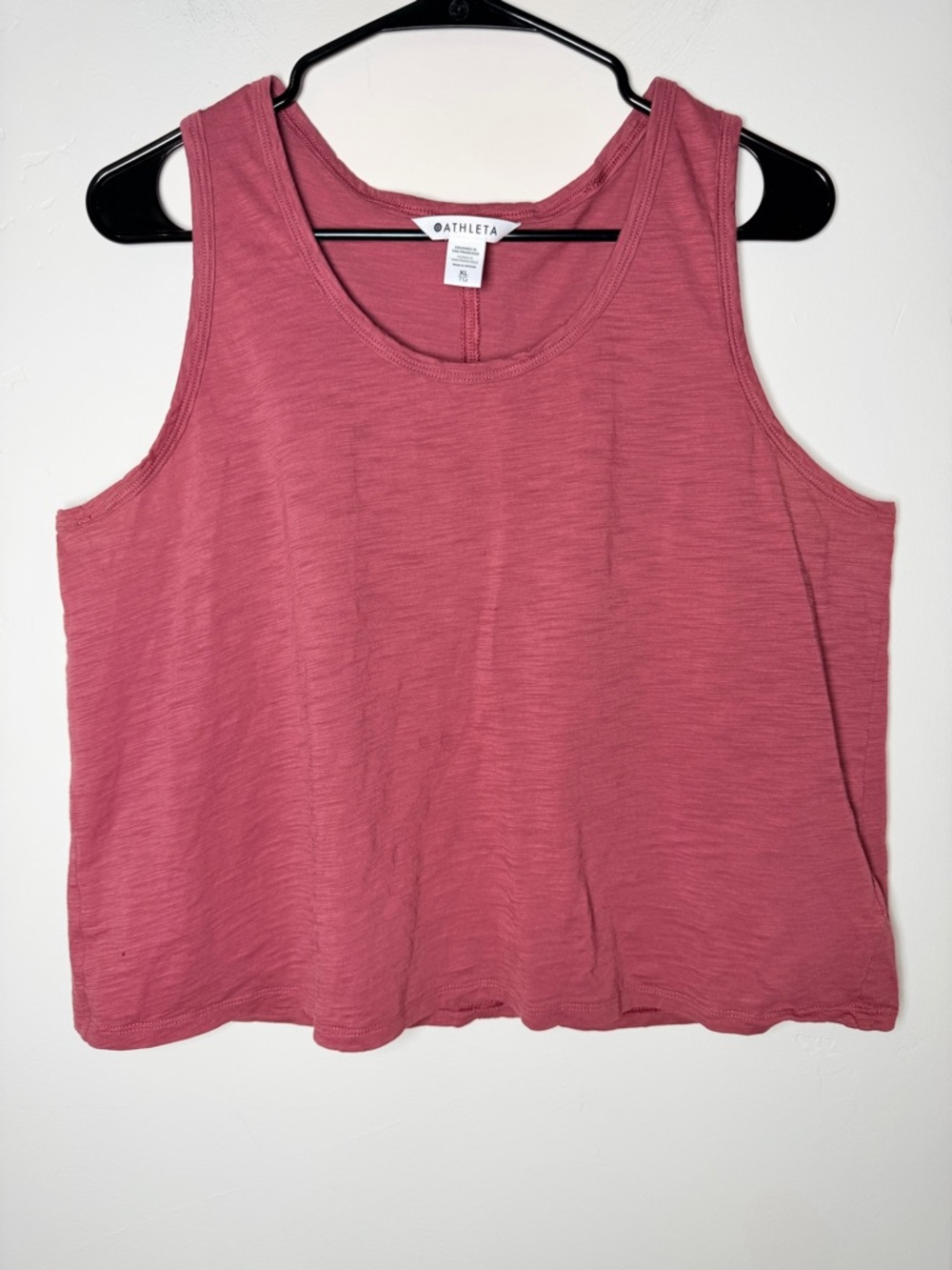 Athleta Breezy Muscle Tee Crimson XL tank top Pink red workout gym activewear
